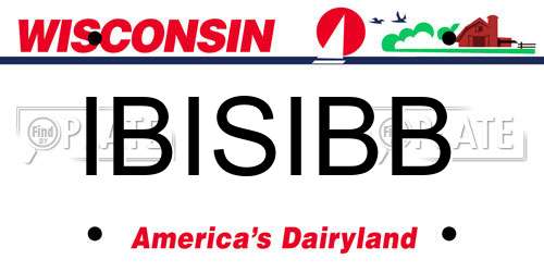 IBISIBB Wisconsin License Plate