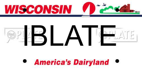 IBLATE Wisconsin License Plate