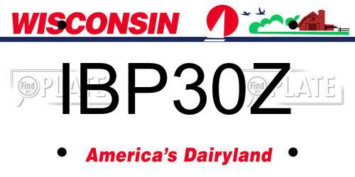 IBP30Z Wisconsin License Plate