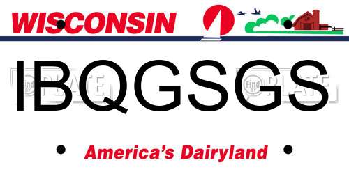 IBQGSGS Wisconsin License Plate