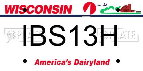IBS13H Wisconsin License Plate