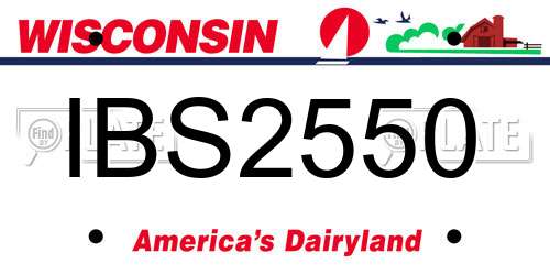 IBS2550 Wisconsin License Plate