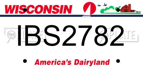 IBS2782 Wisconsin License Plate