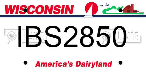 IBS2850 Wisconsin License Plate