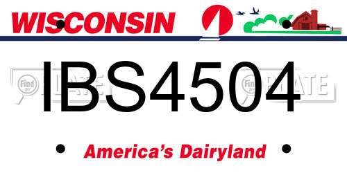 IBS4504 Wisconsin License Plate