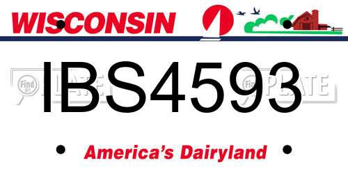 IBS4593 Wisconsin License Plate
