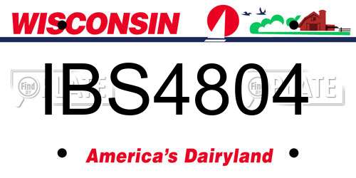 IBS4804 Wisconsin License Plate