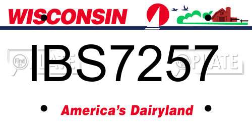 IBS7257 Wisconsin License Plate