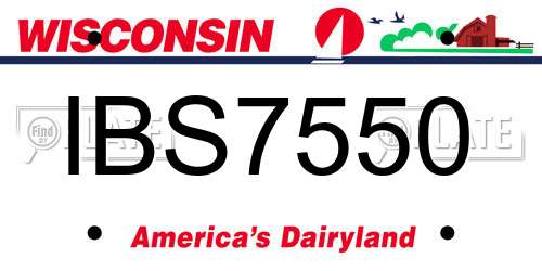 IBS7550 Wisconsin License Plate