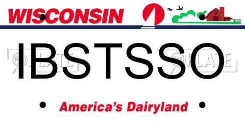 IBSTSSO Wisconsin License Plate