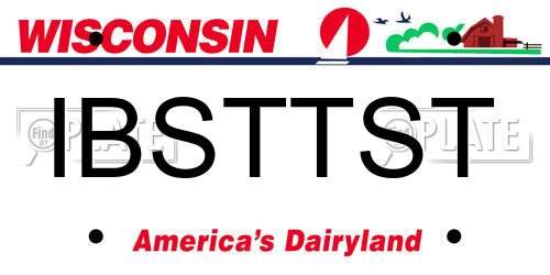 IBSTTST Wisconsin License Plate