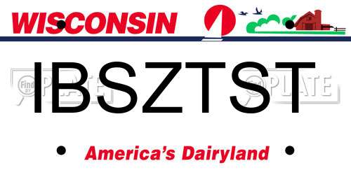 IBSZTST Wisconsin License Plate