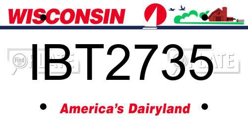 IBT2735 Wisconsin License Plate