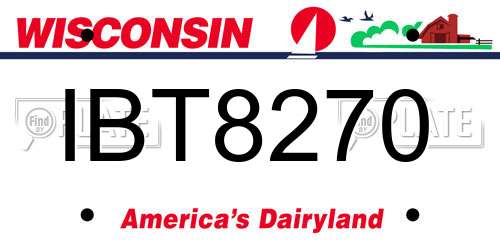 IBT8270 Wisconsin License Plate