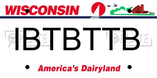 IBTBTTB Wisconsin License Plate
