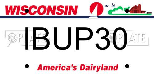IBUP30 Wisconsin License Plate