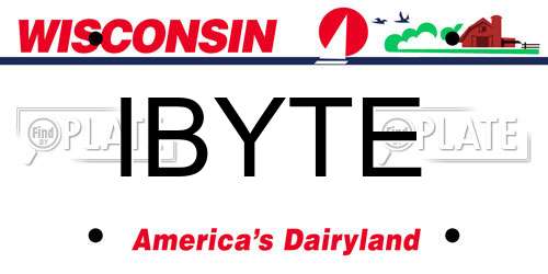 IBYTE Wisconsin License Plate