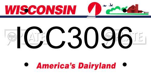 ICC3096 Wisconsin License Plate