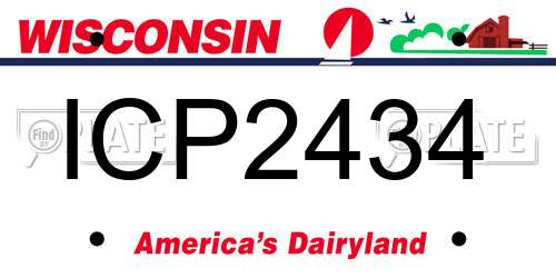 ICP2434 Wisconsin License Plate