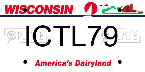 ICTL79 Wisconsin License Plate