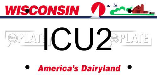 ICU2 Wisconsin License Plate