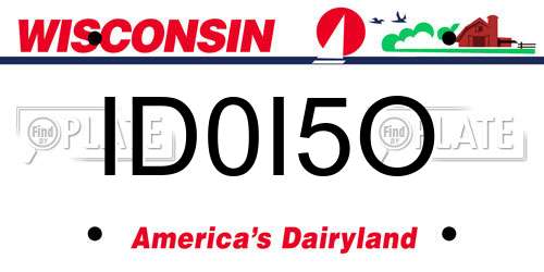 ID0I5O Wisconsin License Plate