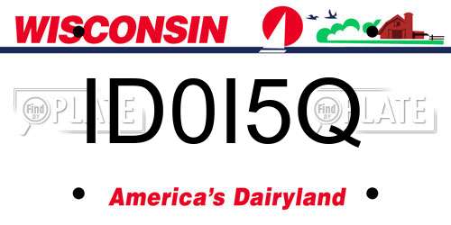 ID0I5Q Wisconsin License Plate