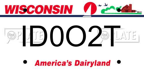 ID0O2T Wisconsin License Plate