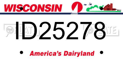 ID25278 Wisconsin License Plate