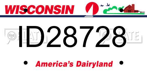 ID28728 Wisconsin License Plate
