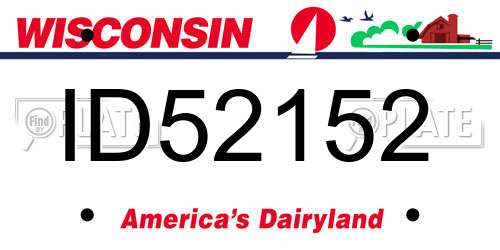 ID52152 Wisconsin License Plate