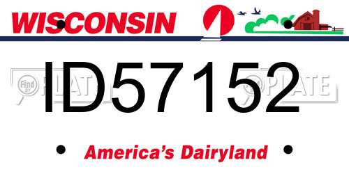 ID57152 Wisconsin License Plate