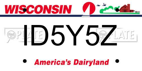 ID5Y5Z Wisconsin License Plate
