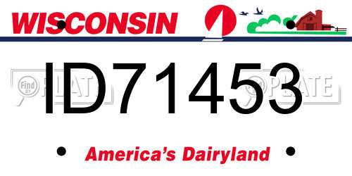 ID71453 Wisconsin License Plate