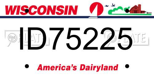 ID75225 Wisconsin License Plate