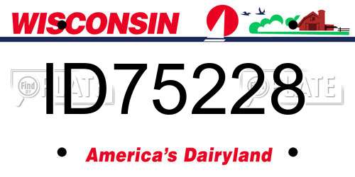 ID75228 Wisconsin License Plate