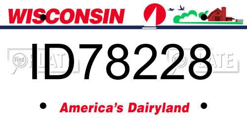ID78228 Wisconsin License Plate