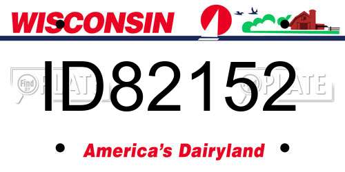 ID82152 Wisconsin License Plate