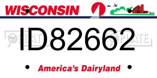 ID82662 Wisconsin License Plate