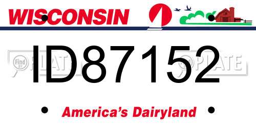ID87152 Wisconsin License Plate