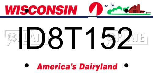 ID8T152 Wisconsin License Plate