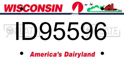ID95596 Wisconsin License Plate