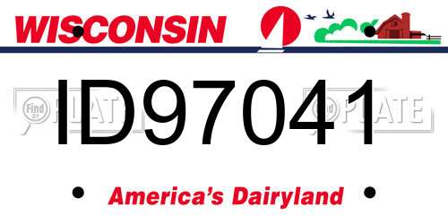 ID97041 Wisconsin License Plate