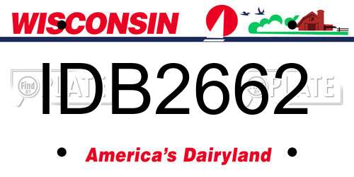 IDB2662 Wisconsin License Plate