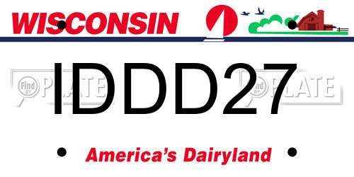 IDDD27 Wisconsin License Plate