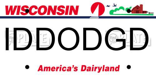 IDDODGD Wisconsin License Plate