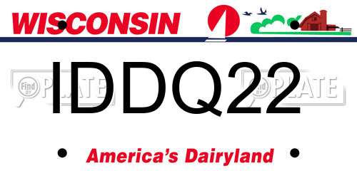 IDDQ22 Wisconsin License Plate
