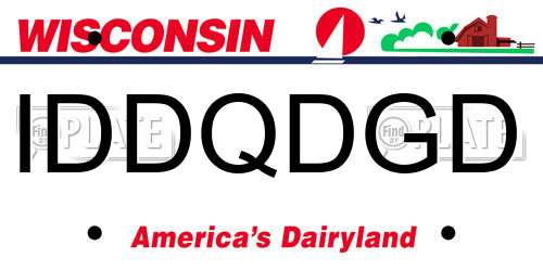 IDDQDGD Wisconsin License Plate