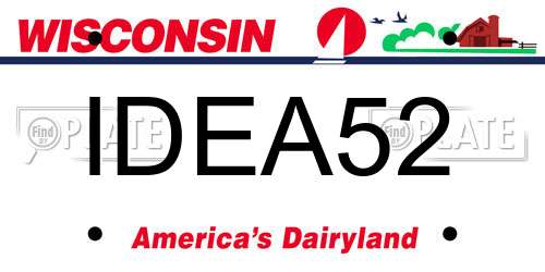 IDEA52 Wisconsin License Plate