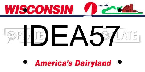 IDEA57 Wisconsin License Plate